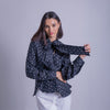 Blusa de lunares con lazo al cuello