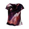 Blusa de manga corta con estampado cálido