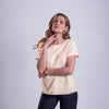 Blusa de manga corta con vuelta