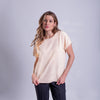 Blusa de manga corta con vuelta