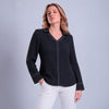 Blusa con cuello y costura blanca