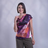 Blusa de manga corta con estampado cálido