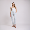 Pantalón con cintura ajustable de rayas