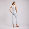 Pantalón con cintura ajustable de rayas