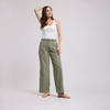 Pantalón verde recto sastre