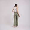 Pantalón verde recto sastre