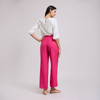 Pantalón sastre recto fucsia