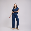 Pantalón wide leg con bolsas