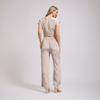 Pantalón de cintura elástica microplisado