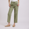 Pantalón verde cemento con moño