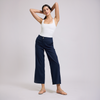 Pantalón azul marino de lino