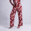 Pantalón con estampado terracota