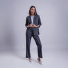 Pantalón de cuadros con corte recto