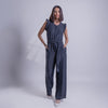Jumpsuit de lunares con cinturón