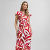 Vestido evasé de estampado botánico