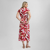 Vestido evasé de estampado botánico