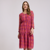 Vestido midi bugambilia