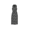 vestido de polkadots escote cruzado