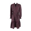 Vestido berenjena de polka dot