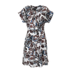 Vestido manga corta con estampado botánico