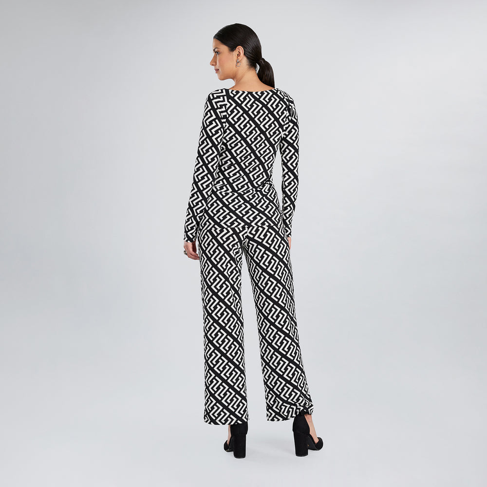 
                  
                    Pantalón Flowy En Contraste
                  
                