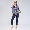 Blusa estilo capa con print floral