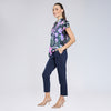 Blusa estilo capa con print floral