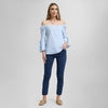 Blusa de rayas manga tres cuartos