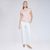 Blusa de cuello scoop con cut-out