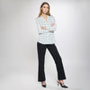 Camisa amplia con estampado tipo windowpane