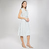 Vestido largo con estampado tipo windowpane