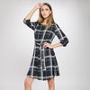 Vestido midi con cinturon