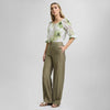 Pantalón verde oliva cinturón aro