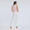 Blusa palo de rosa sin manga
