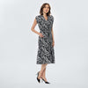 Vestido midi b/n