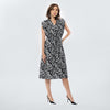 Vestido midi b/n