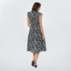 Vestido midi b/n