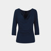 Top con escote drapeado