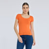 Top cuello redondo manga corta