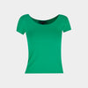 Top cuello redondo manga corta
