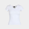 Top cuello v manga corta