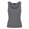 Blusa sin mangas en contraste