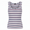 Blusa sin mangas en contraste