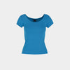 Top cuello redondo manga corta