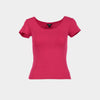 Top cuello redondo manga corta