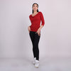 Top con escote drapeado