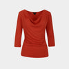 Top con escote drapeado