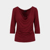 Top con escote drapeado