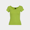 Top cuello redondo manga corta