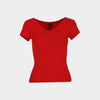 Top cuello v manga corta